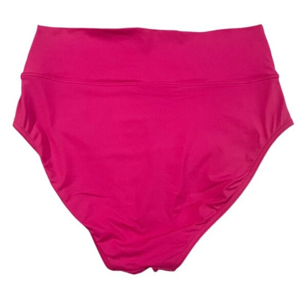 Lands’ End Pinchless High-Waisted Bikini Bottoms Pink Size 14 NWOT - Picture 4 of 5